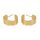 Wavy semi-circle earrings