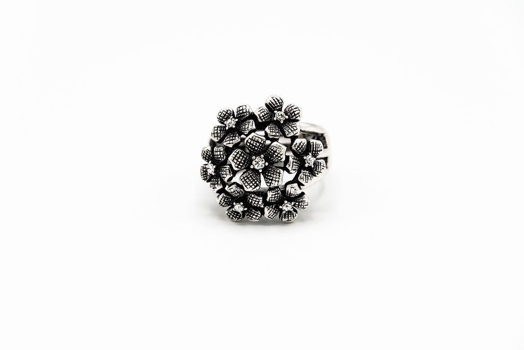 Anello fiorellini strass - KLK