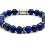 Bracciale uomo palline blu grandi - KLK